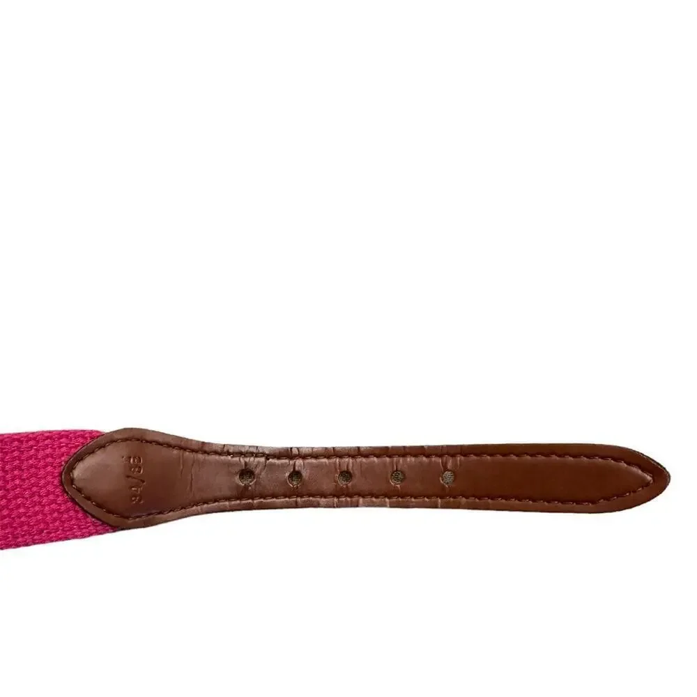 BULLE ROCK Golf Belt Men’s Size 34 Leather Backed Ribbon Style Casual Belt MD
